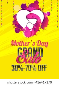 Banner,flyer or poster of Mother's Day,sale shopping  background.