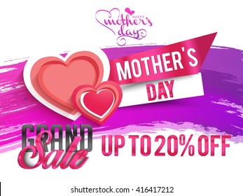 Banner,flyer or poster of Mother's Day,sale shopping background.