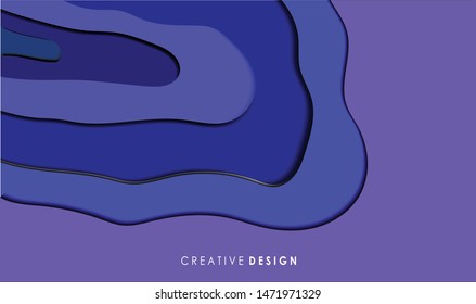 banners with 3D abstract background colorful and paper cut shapes. Vector design layout for business presentations, flyers, posters and invitations. Colorful carving art - Vector