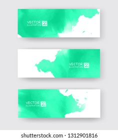 Banners with abstract color ink element wash painting element in East Asian style. Traditional Japanese ink painting sumi-e. Hieroglyph - clarity.