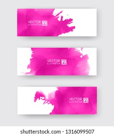 Banners with abstract color ink element wash painting element in East Asian style. Traditional Japanese ink painting sumi-e. Hieroglyph - clarity.