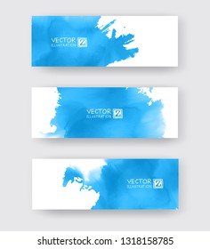 Banners with abstract color ink element wash painting element in East Asian style. Traditional Japanese ink painting sumi-e. Hieroglyph - clarity.