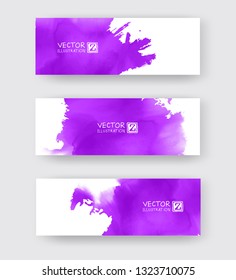 Banners with abstract color ink element wash painting element in East Asian style. Traditional Japanese ink painting sumi-e. Hieroglyph - clarity.