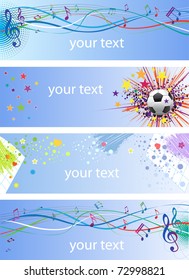 Banners with abstract compositions and place for text. 10 eps