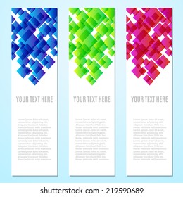 Banners with abstract rectangles for your site or business cards