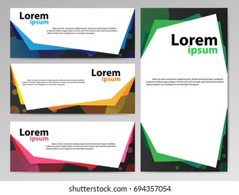 banners abstract template design graphic or web background vector illustrations