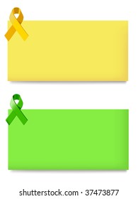 banners with awareness ribbons