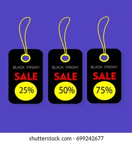 Banners for black friday on a blue background