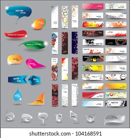 Banners and bubbles for speech on different topics