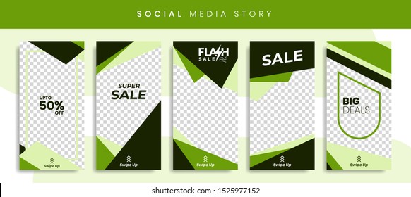 Banners Bundle Kit Set of Social Media Instagram Story. Geometric Stories Sale Banner Background ,Poster, Flyer, Coupon, Layout Composision Gift Card, Smartphone Templates Story editable eps 10 vector