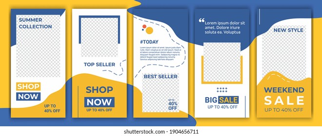 Banners bundle kit set of social media ig story. Layout for promotion. Geometric stories sale banner background, poster, flyer, coupon, layout composition gift card, smartphone templates