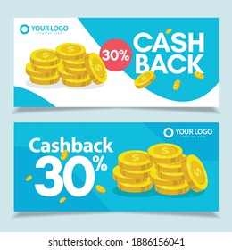 Banners cashback vector design template.