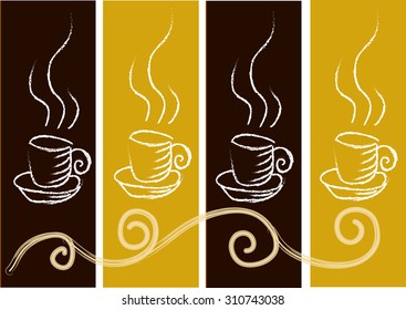 Banners with coffee