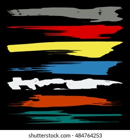 banners colored graffiti collection symbols vector illustration