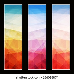Banners, with colorful abstract texture vector background design.