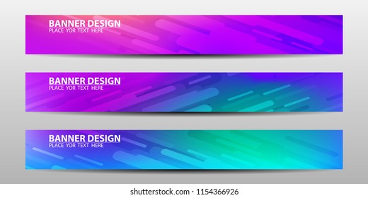 Banners with colorful geometric background . Vector illustrations