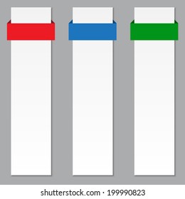Banners with colorful ribbons