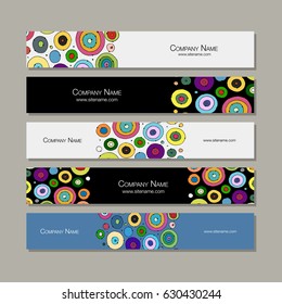 Banners design, abstract circles