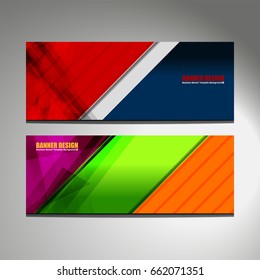 banners design with abstract texture background for website headers, vector illustration
