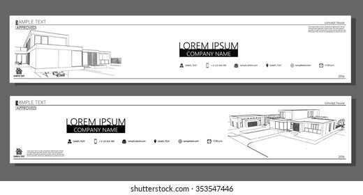 Banners design architecture. Vector illustration