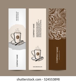 Banners design with coffee cup