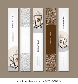 Banners design with coffee cup