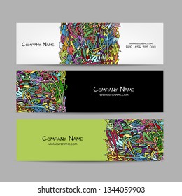 Banners design, colorful abstract background