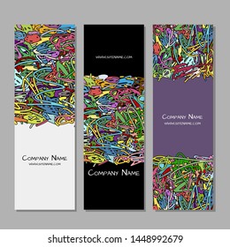 Banners design, colorful abstract background