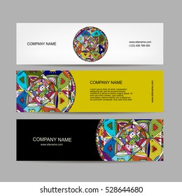 Banners design, ethnic mandala