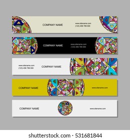 Banners design, ethnic mandala
