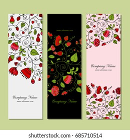 Banners design, floral background