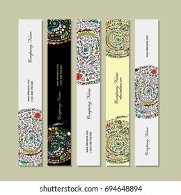 Banners design, floral background