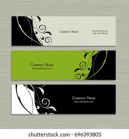 Banners design, floral background