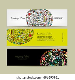 Banners design, floral background