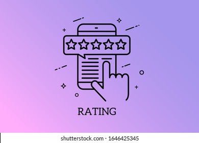 Banners Design of Rating Concept, Vector