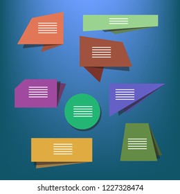 Banners design templates set.Vector abstract geometric origami.