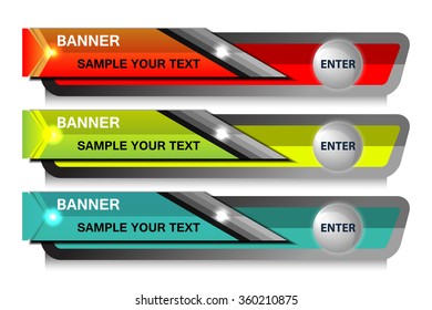banners design for web, vector illustration