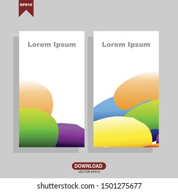 Banners with dynamic modern concept. Vector template design with editable text
