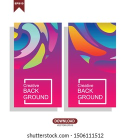 Banners with dynamic modern concept. Vector template design with editable text