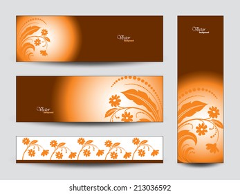 Banners with Flowers.