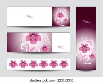 Banners with Flowers.