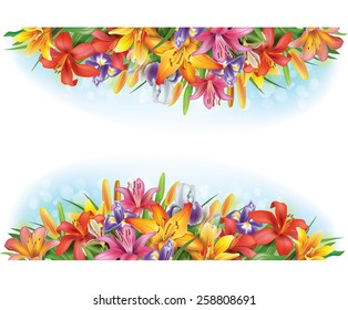 Banners of flowers 