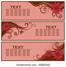 Banners with flowers