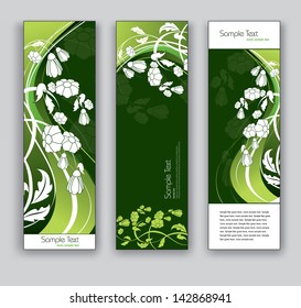 Banners Flowers Vector Backgrounds Stock Vector (Royalty Free ...