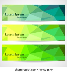 banners with geometric pattern