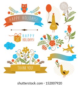 banners and graphic elements for life events