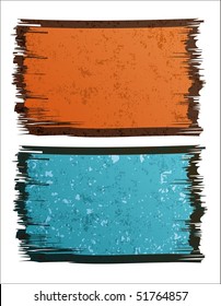 Banners with grunge texture
