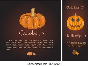 Banners of Halloween pumpkin