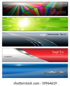 Banners, headers colorful collection, vector.