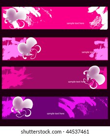 banners with hearts